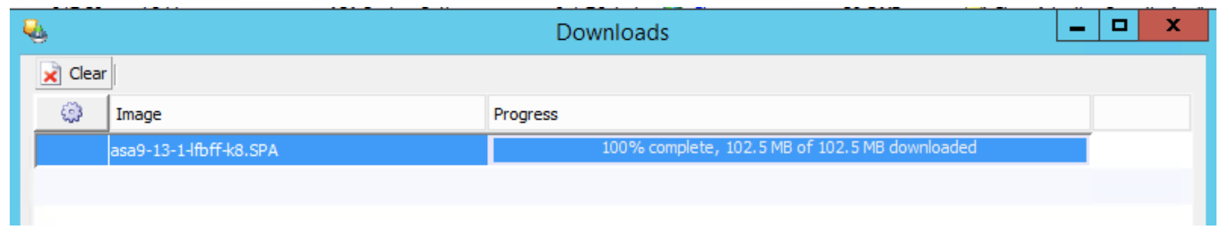 screenshot of download in progress