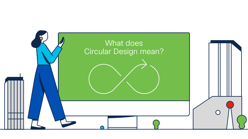 Illustration from video explaining what circular design means