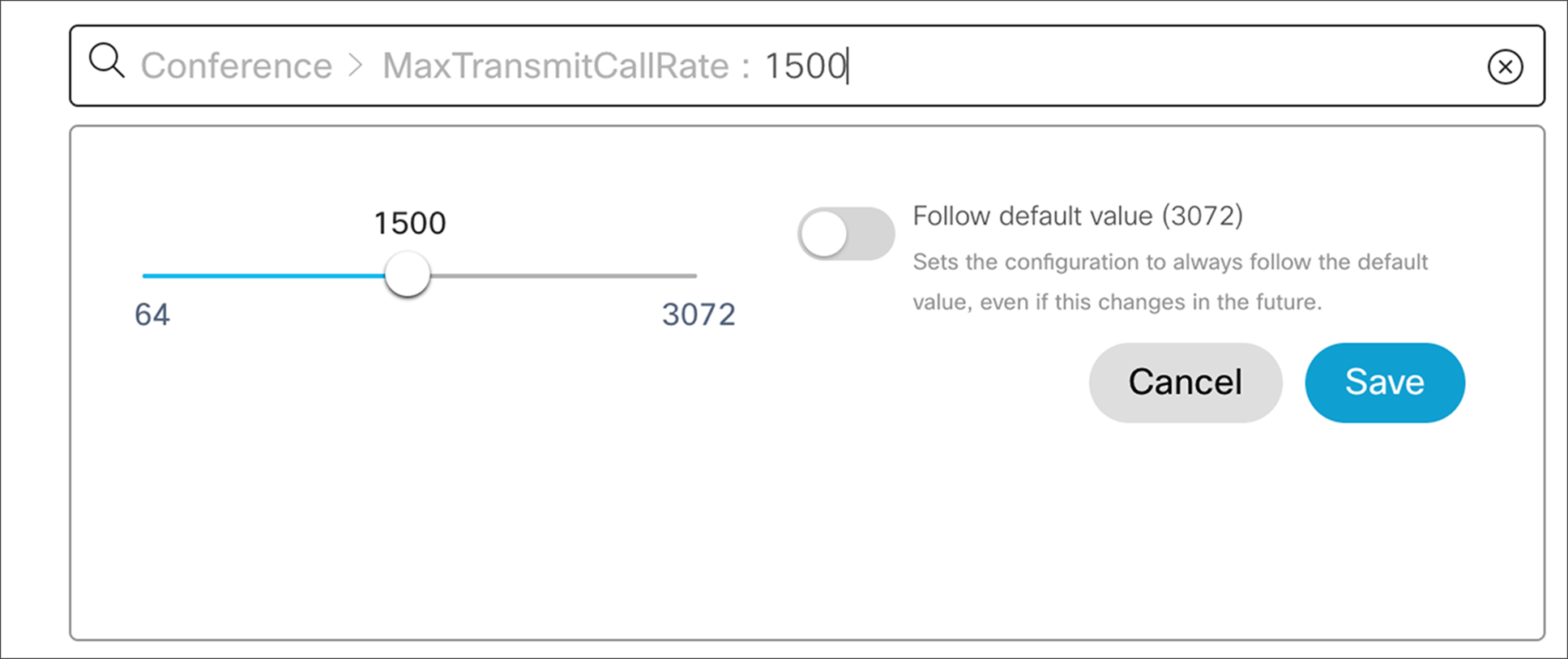 Example: Changing MaxTransmitCallRate for a Device