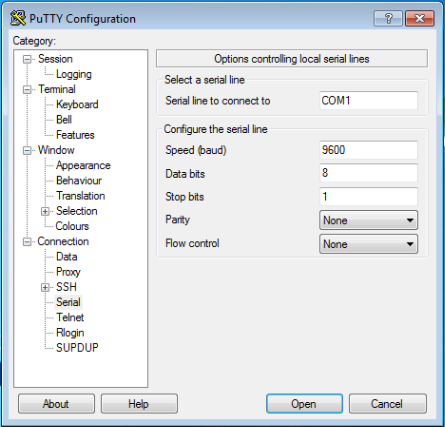 Terminal Settings in PuTTY Emulator