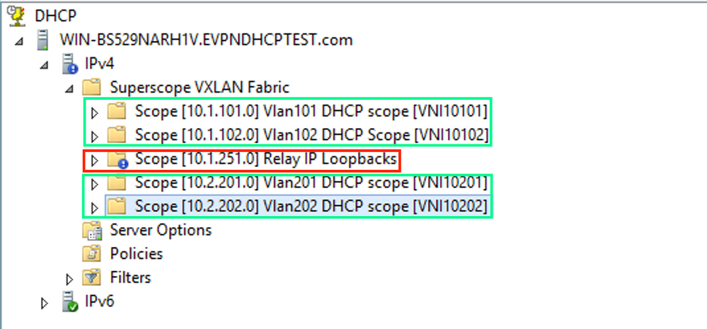 win2012, DHCP Relay Scope