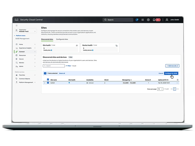 SD-WAN Manager dashboard