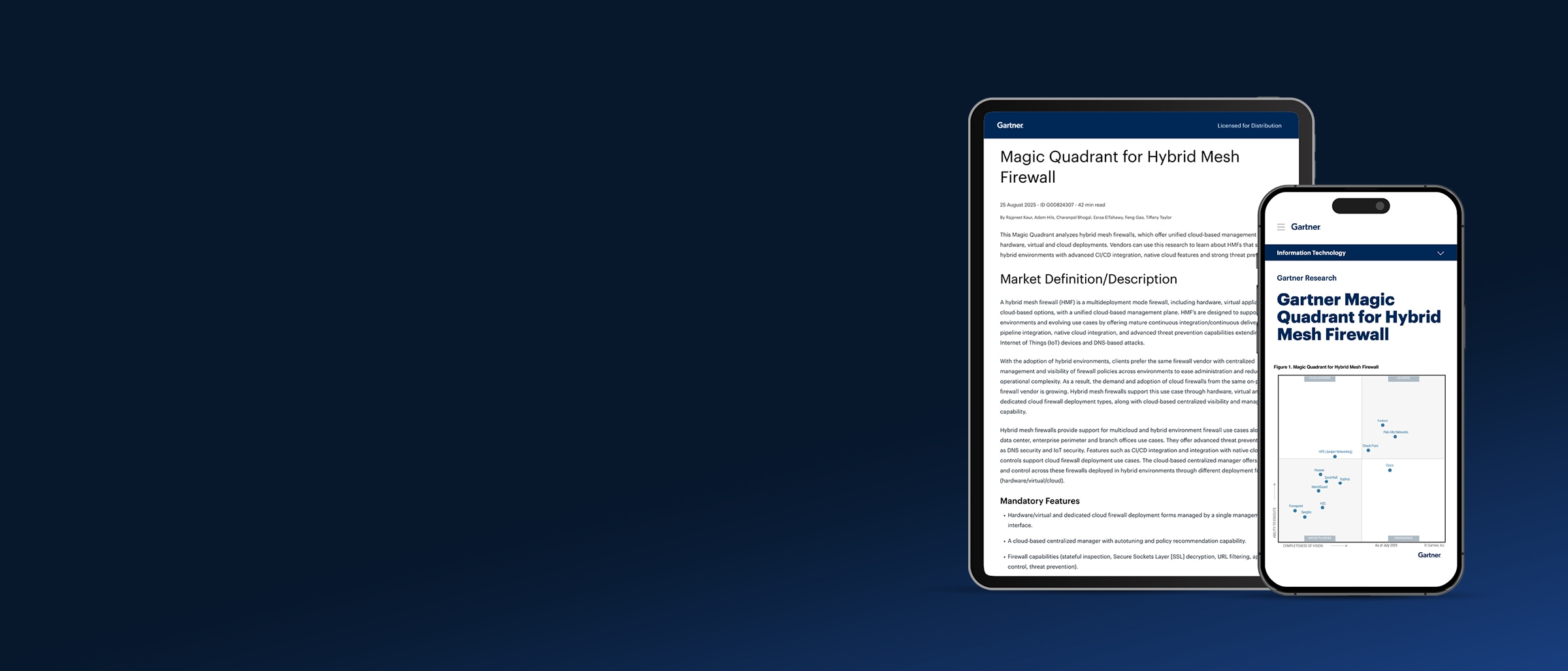Gartner Magic Quadrant for Hybrid Mesh Firewall Report