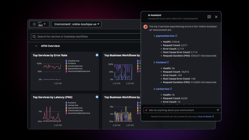 AI Canvas user interface